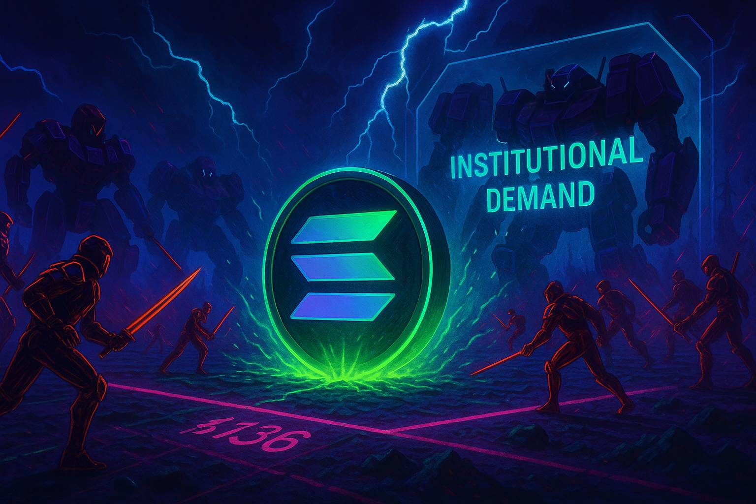 Solana Fights Off Sellers at $136 — Will Institutional Demand Stop a Bigger Breakdown?