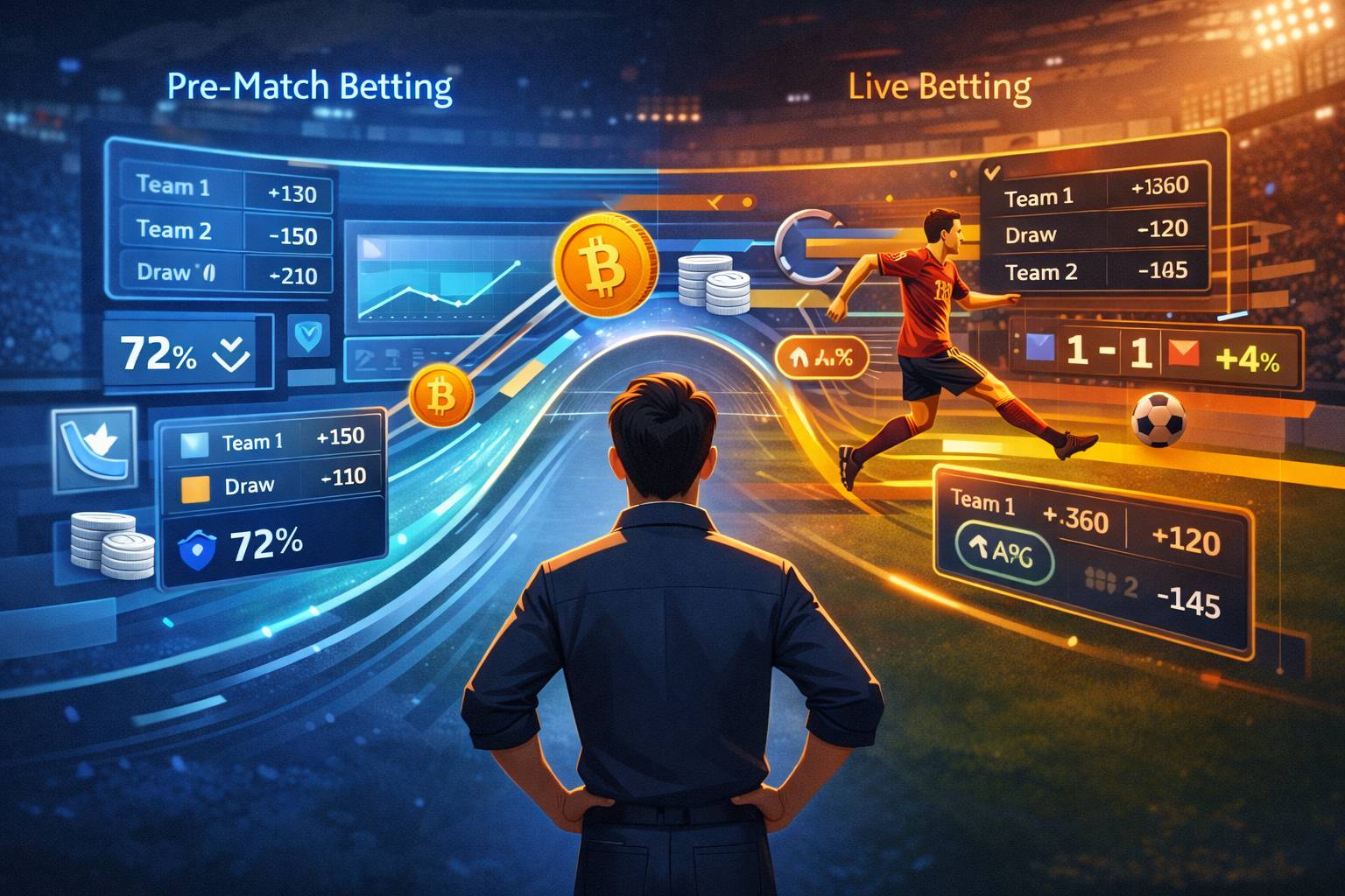 How to Combine Live and Pre-Match Bets in One Crypto Strategy