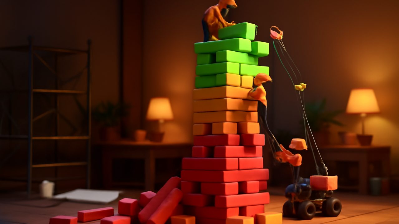 Advance-Decline Line Revealing a Fragile Stock Rally Jenga Tower