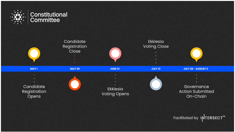 Intersect’s Constitutional Committee election timeline graphic.