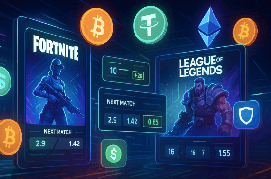 Top Sites to Bet on Fortnite and League With Crypto [No KYC Needed]