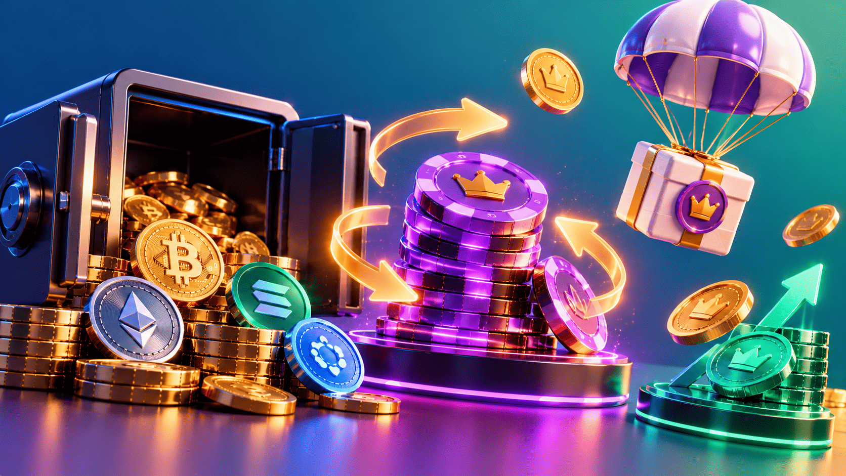 Token Rewards at Web3 Casinos: Staking, Rakeback and Airdrops Compared