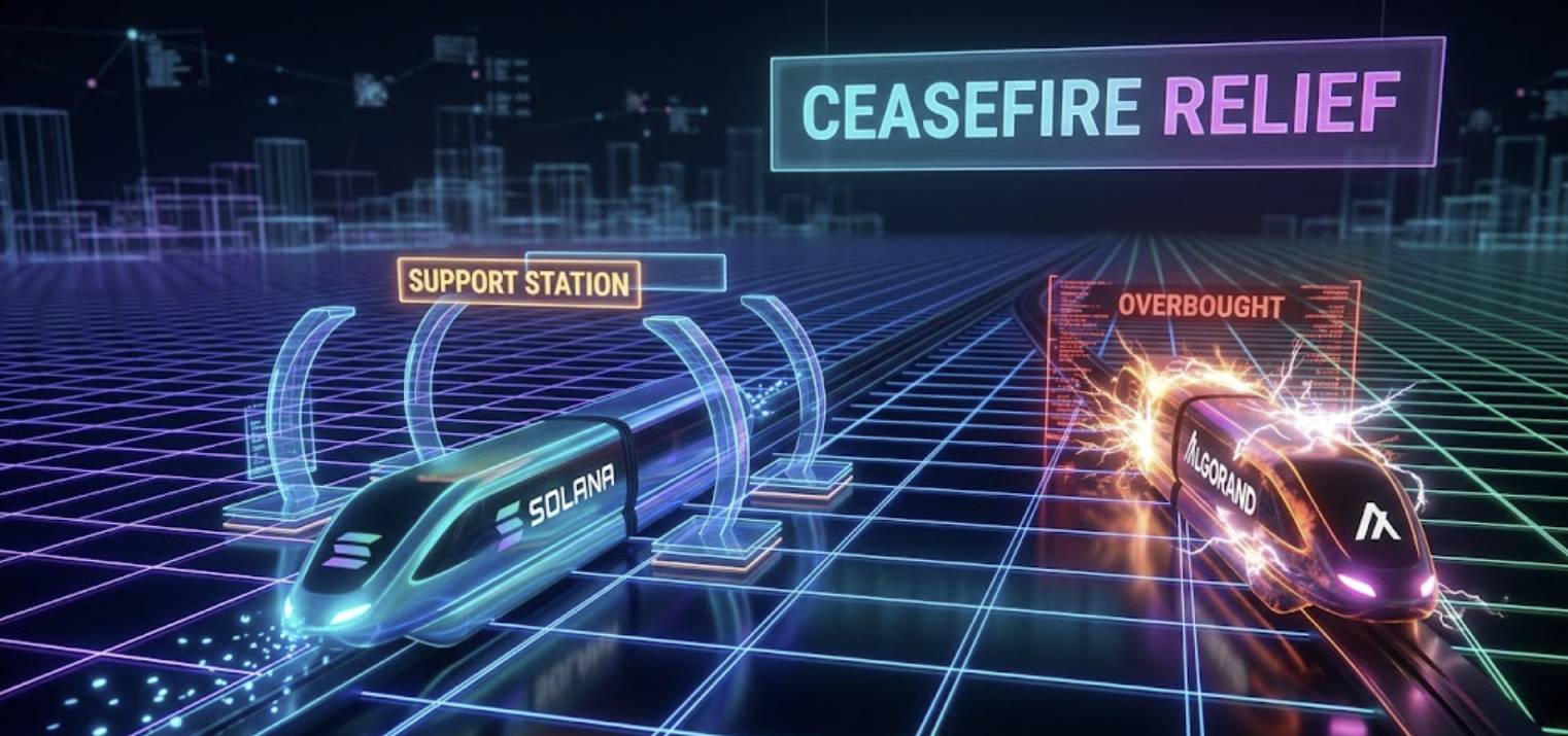 Solana (SOL) And Algorand (ALGO): After SOL’s Ceasefire Bounce And ALGO’s 7% Drop, Do These L1s Rebound Together Or Keep Diverging?