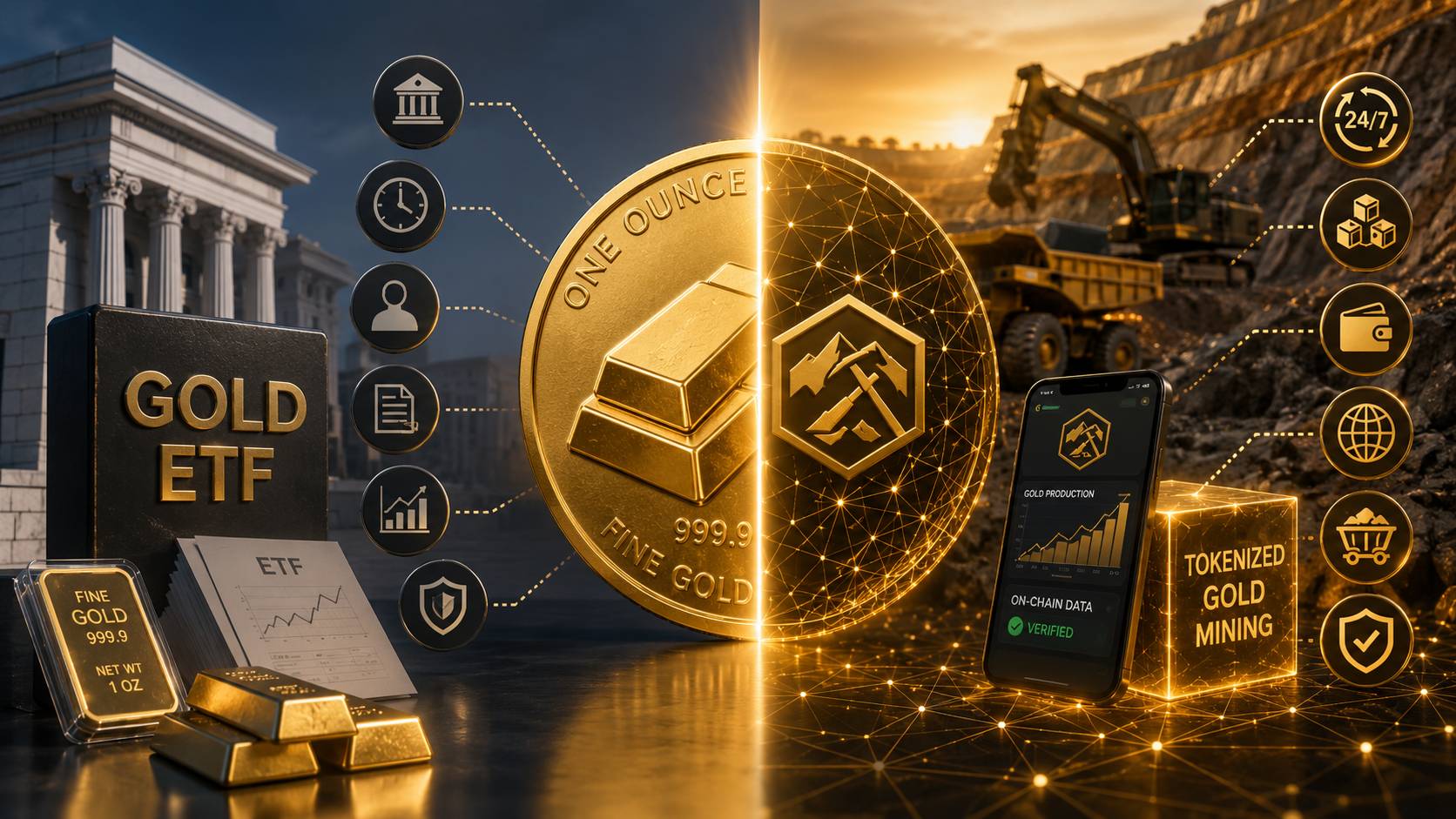6 Structural Advantages of Tokenized Gold Mining Over Traditional Gold ETFs