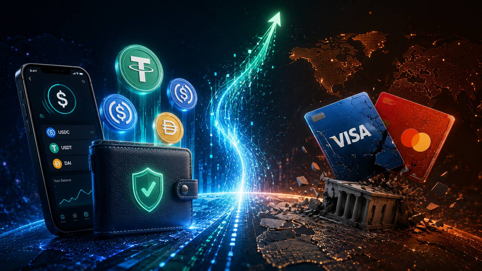 Stablecoins Just Surpassed Visa and Mastercard Combined: Here's What It Means for Wallets