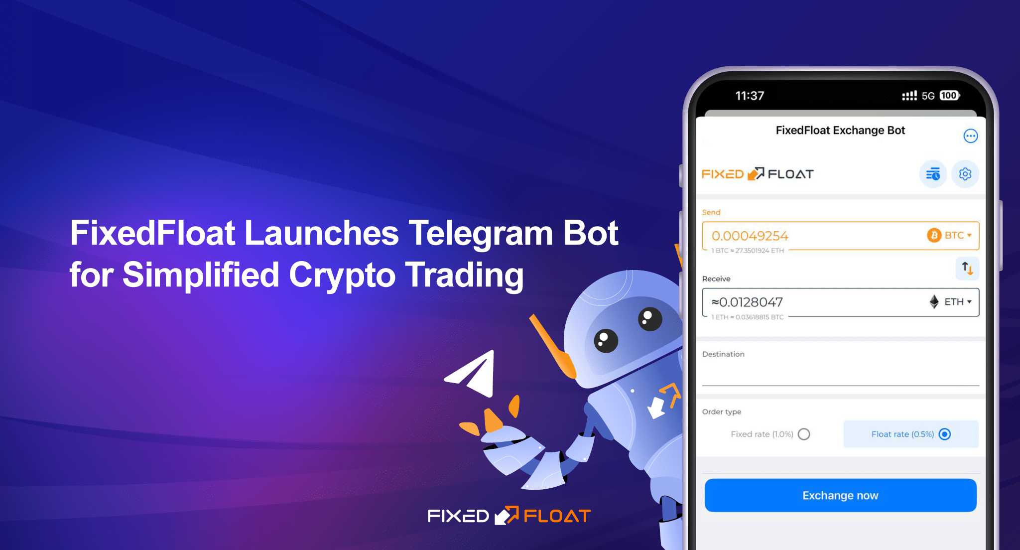 FixedFloat Unveils FixedFloatBot on Telegram, Revolutionizing Crypto Trading