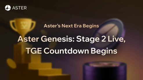 Aster’s Next Era Begins: Airdrop Points Stage 2 Live, TGE Countdown Begins