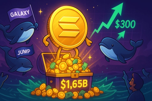 Whales Back $1.65B Solana Treasury With Galaxy & Jump — Could SOL Rally Beyond $300 in Q4?