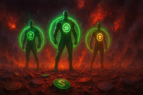 ZEC, STRK, PI Lead Market as Everything Else Nukes — Rotation or Fluke?