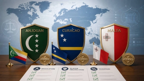 Anjouan, Curacao, and Malta Licensing Compared