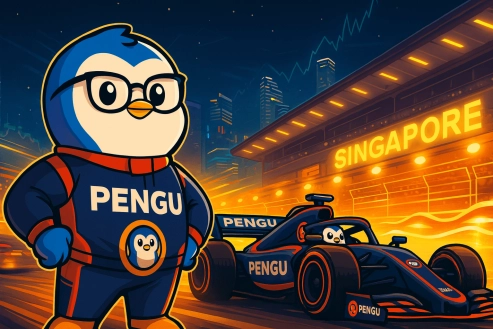 Pudgy Penguins Mascot Heads to Singapore F1 — Could PENGU Ride Hype to New Highs?