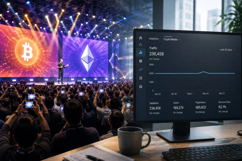 Outset Data Pulse Shows Crypto Conference Traffic Gains Often Land in the 4–5% Range, Far Below the Hype