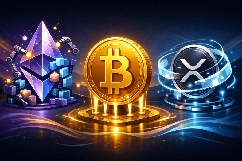 Bitcoin Holds, Ethereum Builds, XRP Resets — Market Rebalancing in Progress