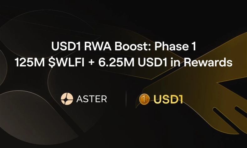 Aster and World Liberty Financial Launch USD1 RWA Boost: Phase 1, Offering 125M $WLFI + 6.25M USD1 in Rewards
