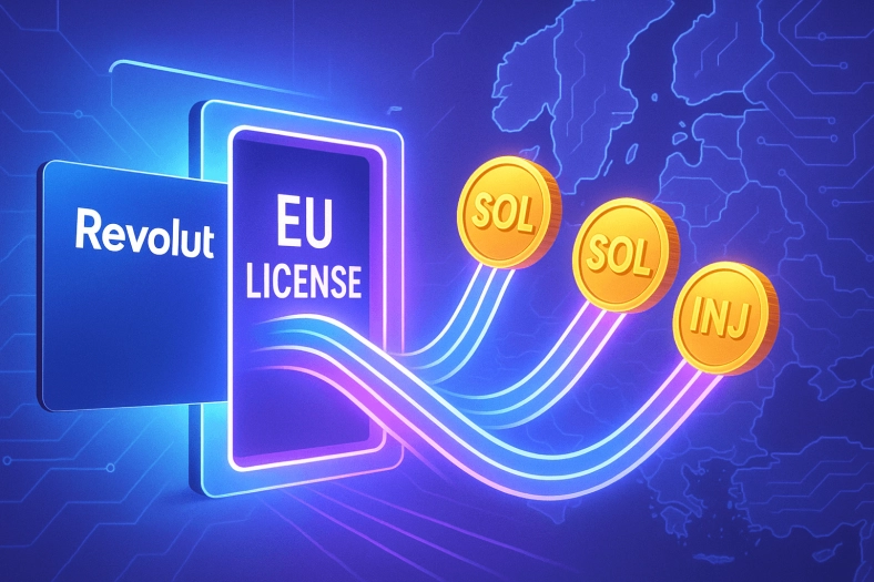 Revolut Bags Cyprus License for EU Expansion — Could POL, SOL and INJ Ride a Retail On-Ramp Wave?