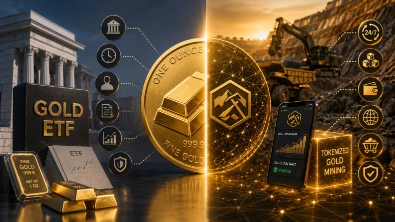 6 Structural Advantages of Tokenized Gold Mining Over Traditional Gold ETFs