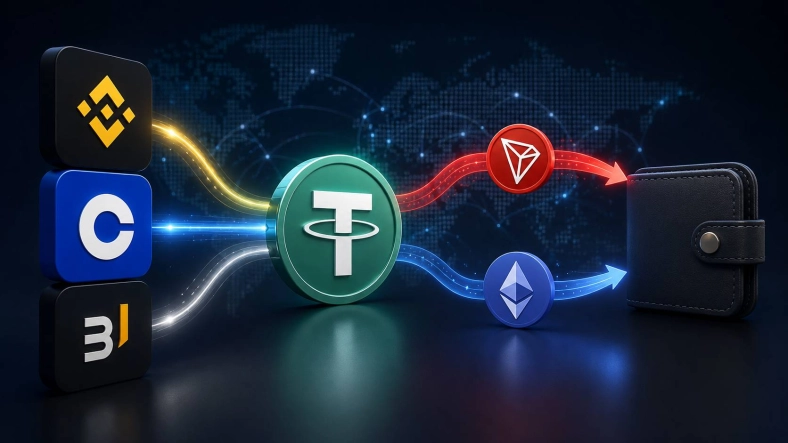 Withdrawing USDT From Binance, Coinbase, and Bybit: TRC-20 vs ERC-20 Network Choice in 2026