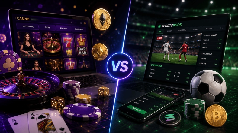 Choosing Between a Crypto Casino and a Crypto Sportsbook